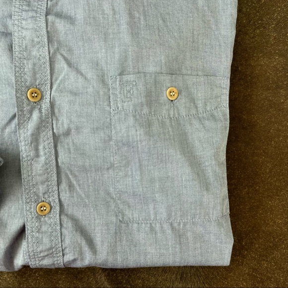 FCUK French Connection Denim Chambray Button Down Shirt - Picture 3 of 9
